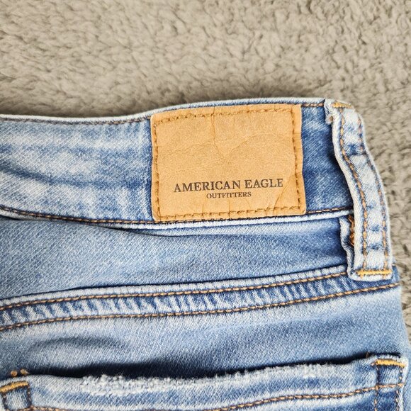 American Eagle Jegging Women’s 00 Reg Super Stretch Hi-Rise Skinny Crop Blue AE - Picture 11 of 12